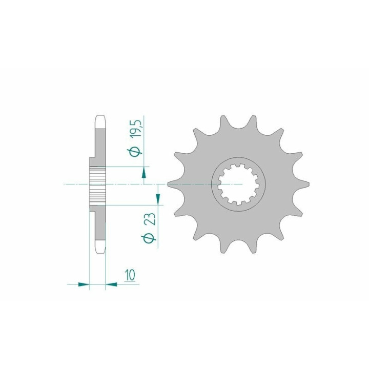 Kit chaîne JT 520HDS 15/44 super-renforcée - couronne standard