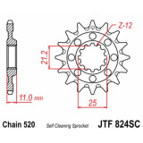 Kit chaîne JT 520X1R 13/50 renforcée - couronne standard