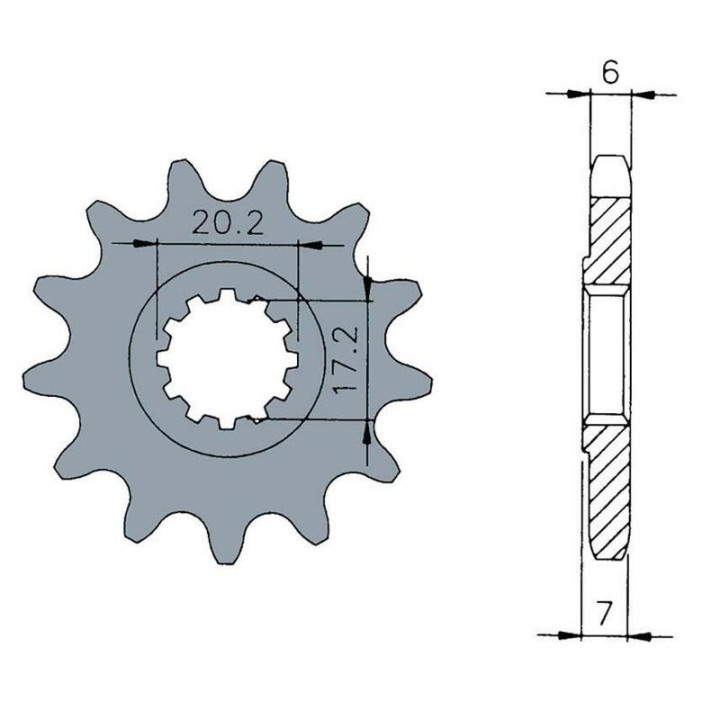 Kit chaîne JT 420HDR 12/48 renforcée - couronne standard