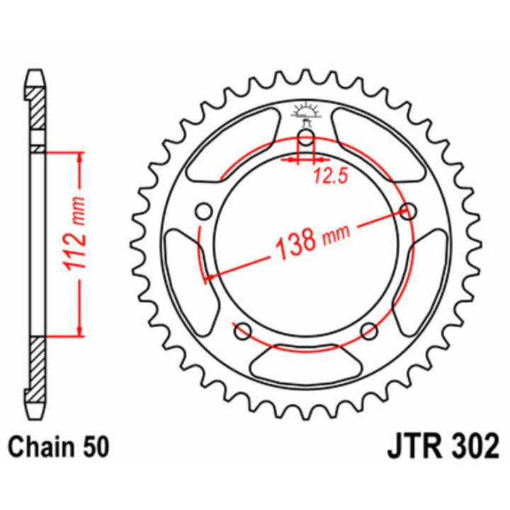 Kit chaîne JT/JT 530Z3 16/42 super renforcé - couronne standard