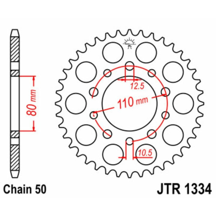 Kit chaîne JT/JT 530Z3 17/42 super renforcé - couronne standard