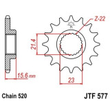 Kit chaîne JT/JT 520X1R3 15/40 standard - couronne standard