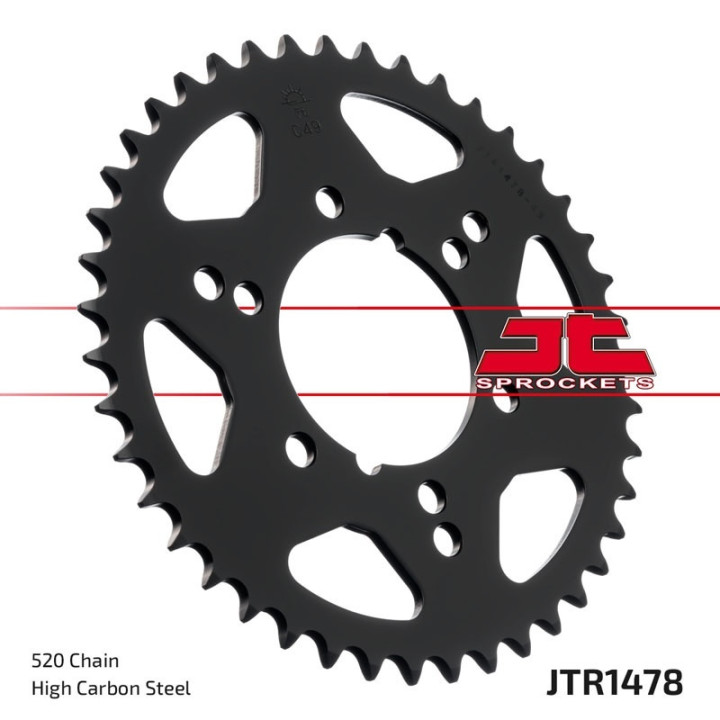 Kit chaîne JT 525X1R3 16/42 renforcée - couronne standard
