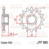 Pignon JT SPROCKETS Acier Anti-bruit - 530 | Oxmoto