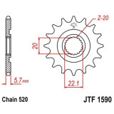 Pignon JT SPROCKETS acier standard - 520 JTF1590.12 | Oxmoto