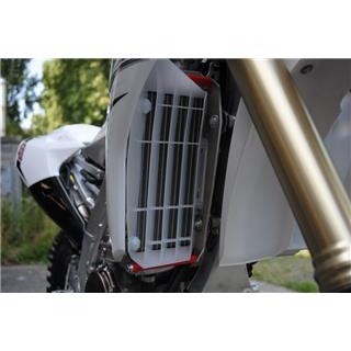 Protection de radiateur AXP alu rouge Yamaha | Oxmoto