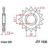 Pignon JT SPROCKETS acier anti-bruit - 520 JTF1536.15RB