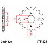 Pignon JT SPROCKETS acier standard - 520 JTF328.13 | Oxmoto