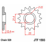 Pignon JT SPROCKETS acier standard - 520 JTF1593.14 | Oxmoto
