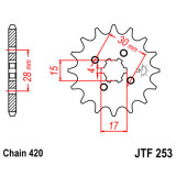 Pignon JT SPROCKETS acier standard - 420 JTF253.13 | Oxmoto