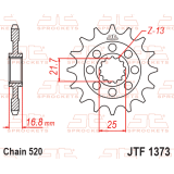 Pignon JT SPROCKETS acier anti-bruit - 520 JTF1373.16RB