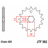 Pignon JT SPROCKETS acier standard - 420 JTF562.09 | Oxmoto