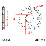 Pignon JT SPROCKETS acier standard - 630 JTF517.18 | Oxmoto