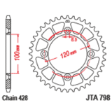 Couronne JT SPROCKETS alu standard - 428 JTA798.52BLK