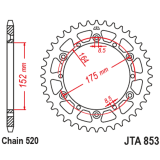 Couronne JT SPROCKETS alu standard - 520 JTA853.50BLK
