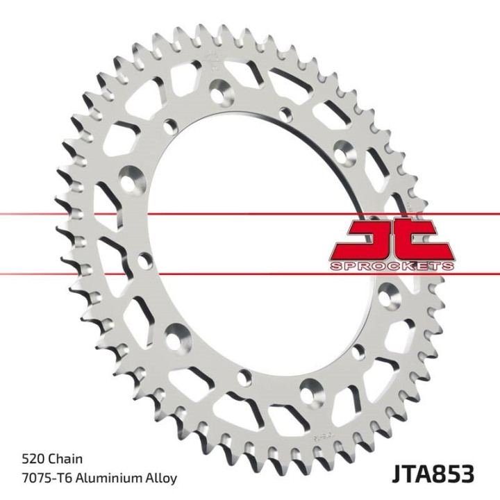 Couronne JT SPROCKETS alu standard - 520 JTA853.52BLK