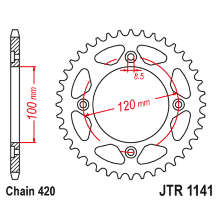 Couronne JT SPROCKETS Acier Standard - 420 JTR1141.60