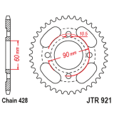 Couronne JT SPROCKETS Acier Standard - 428 JTR921.41