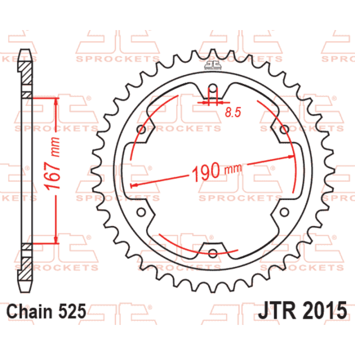 Couronne JT SPROCKETS Acier Standard - 525 JTR2015.50