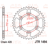 Couronne JT SPROCKETS Acier Standard - 428 JTR1494.56