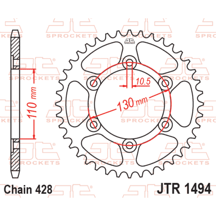 Couronne JT SPROCKETS Acier Standard - 428 JTR1494.56