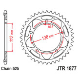 Couronne JT SPROCKETS Acier Standard - 525 JTR1877.45