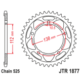 Couronne JT SPROCKETS Acier Standard - 525 JTR1877.41