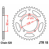 Couronne JT SPROCKETS Acier Standard - 520 JTR18.43 | Oxmoto