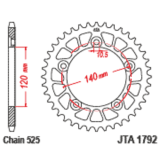 Couronne JT SPROCKETS alu standard - 525 JTA1792.43BLK