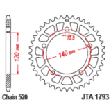 Couronne JT SPROCKETS alu standard - 520 JTA1793.43BLK