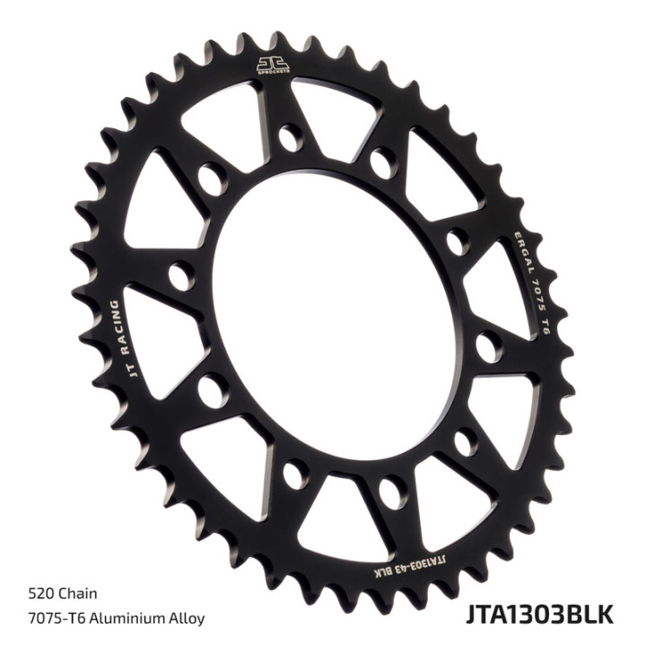 Couronne JT SPROCKETS alu standard - 520 JTA1303.46BLK