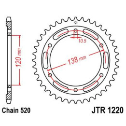 Couronne JT SPROCKETS Acier Standard - 520 JTR1220.38