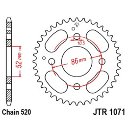 Couronne JT SPROCKETS Acier Standard - 520 JTR1071.30