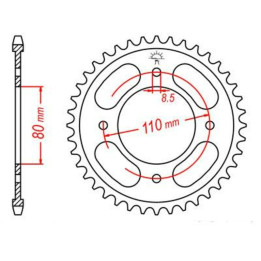 Couronne JT SPROCKETS Acier Standard - 428 JTR1219.42