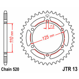 Couronne JT SPROCKETS Acier Standard - 520 JTR13.41 | Oxmoto