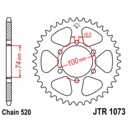 Couronne JT SPROCKETS Acier Standard - 520 JTR1073.46