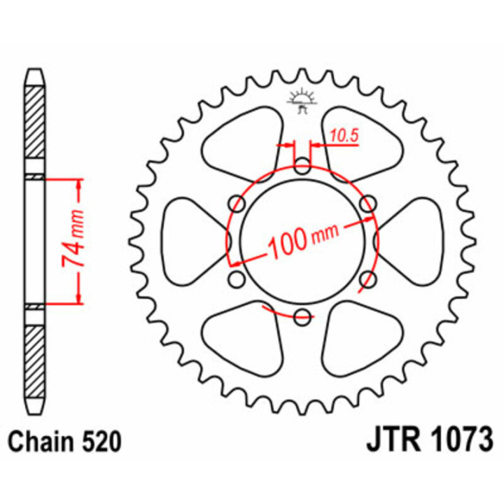 Couronne JT SPROCKETS Acier Standard - 520 JTR1073.46