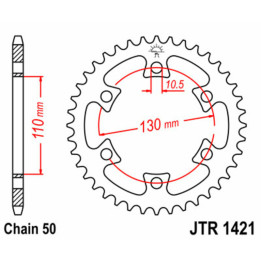 Couronne JT SPROCKETS Acier Standard - 530 JTR1421.40