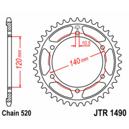 Couronne JT SPROCKETS Acier Standard - 520 JTR1490.44