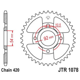 Couronne JT SPROCKETS Acier Standard - 420 JTR1078.60