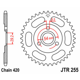 Couronne JT SPROCKETS Acier Standard - 420 JTR255.40