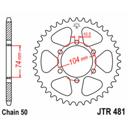 Couronne JT SPROCKETS Acier Standard - 530 JTR481.42