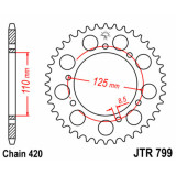 Couronne JT SPROCKETS Acier Standard - 420 JTR799.50
