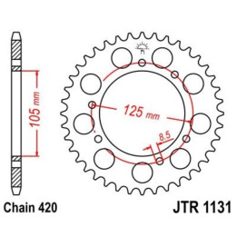 Couronne JT SPROCKETS Acier Standard - 420 JTR1131.45