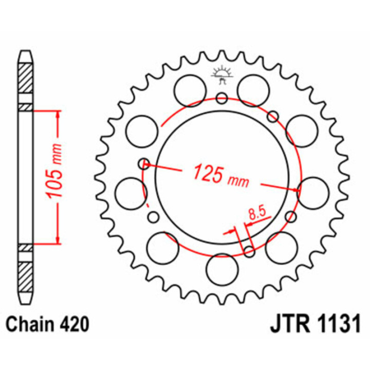 Couronne JT SPROCKETS Acier Standard - 420 JTR1131.52