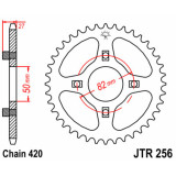 Couronne JT SPROCKETS Acier Standard - 420 JTR256.38