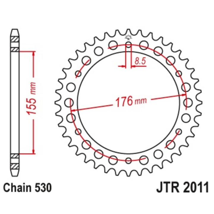 Couronne JT SPROCKETS Acier Standard - 530 JTR2011.44