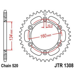 Couronne JT SPROCKETS Acier Standard - 520 JTR1308.40