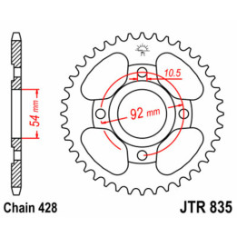 Couronne JT SPROCKETS Acier Standard - 428 JTR835.49