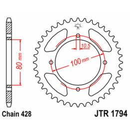 Couronne JT SPROCKETS Acier Standard - 428 JTR1794.45